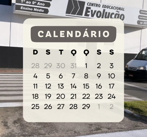 CALENDÁRIO ESCOLAR